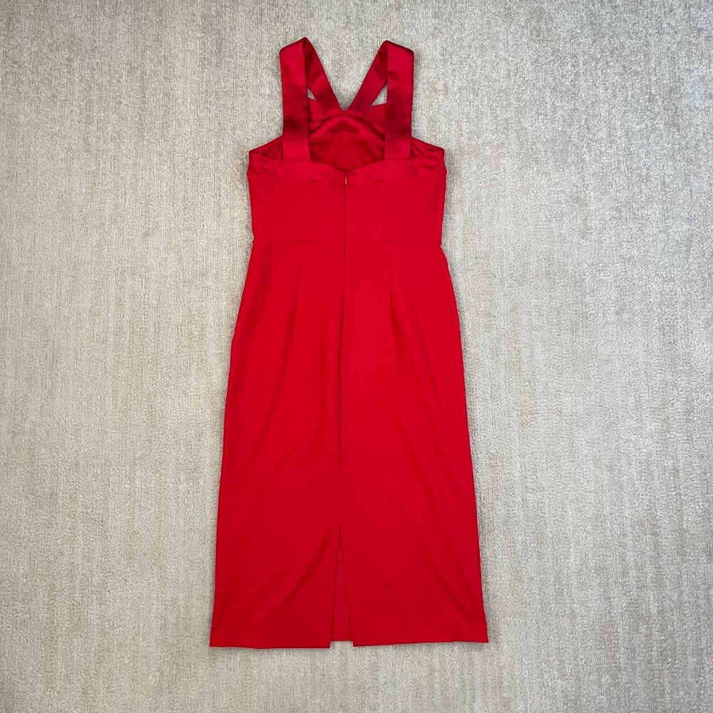 NWT Express Red Sleeveless Cocktail Party Midi Dress S - Picture 4 of 10